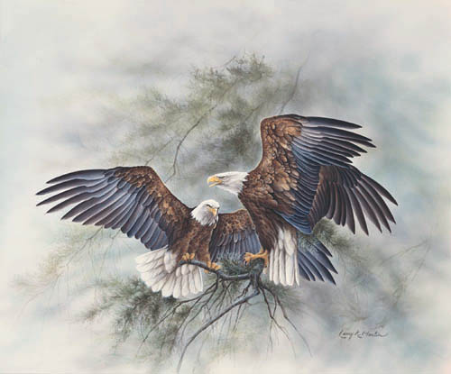 "Crown Thy Good with Brotherhood" Bald Eagle from America the Beautiful Series by American wildlife artist Larry K. Martin